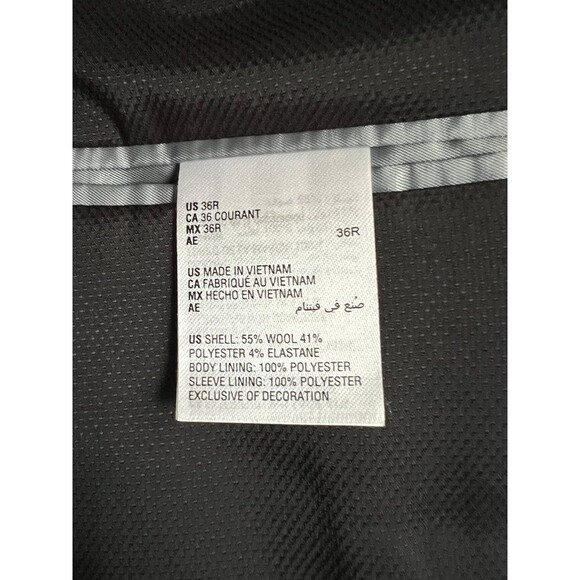 Bar III Men's Skinny Fit Wrinkle-Resistant Wool Suit Separate 36R - Picture 6 of 6